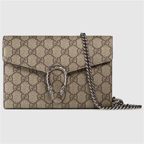 gucci dionysus supreme chain wallet|Gucci gg supreme web wallet.